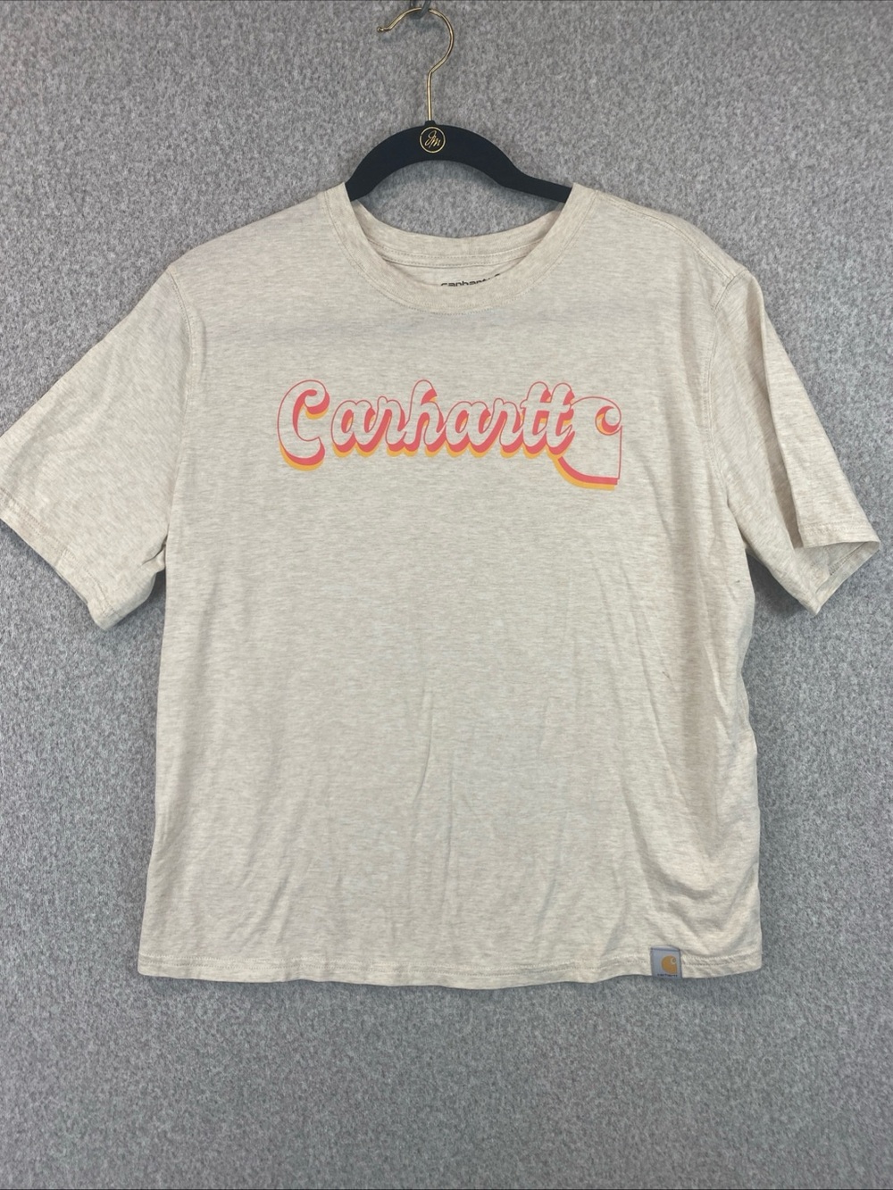 Carhartt t shirt Youth medium 8-10 Graphic Logo Loose Fit Colorful Work Outdoor